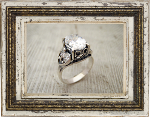 silver ring Cheek Spring-of-Heart/スプリングオブハート